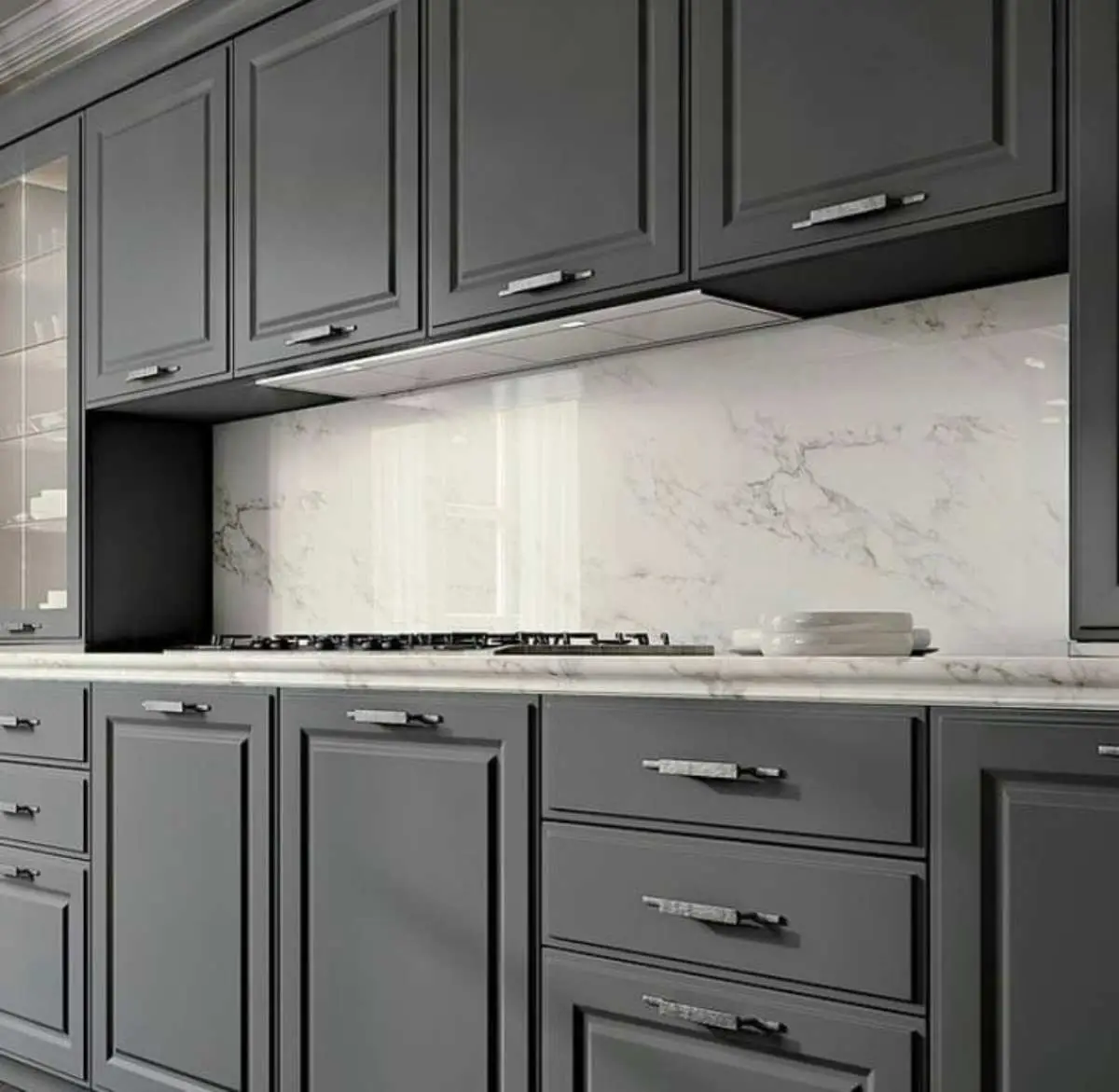 کابینت نئوکلاسیک خاکستری