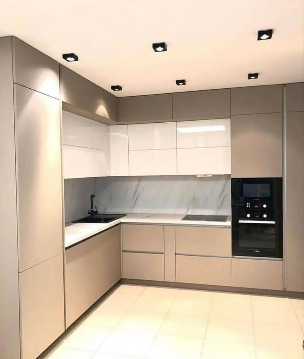 کابینت های گلاس براق مدرن