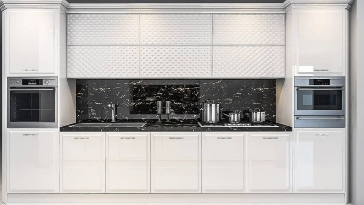 کابینت نئوکلاسیک پولیشی براق سفید