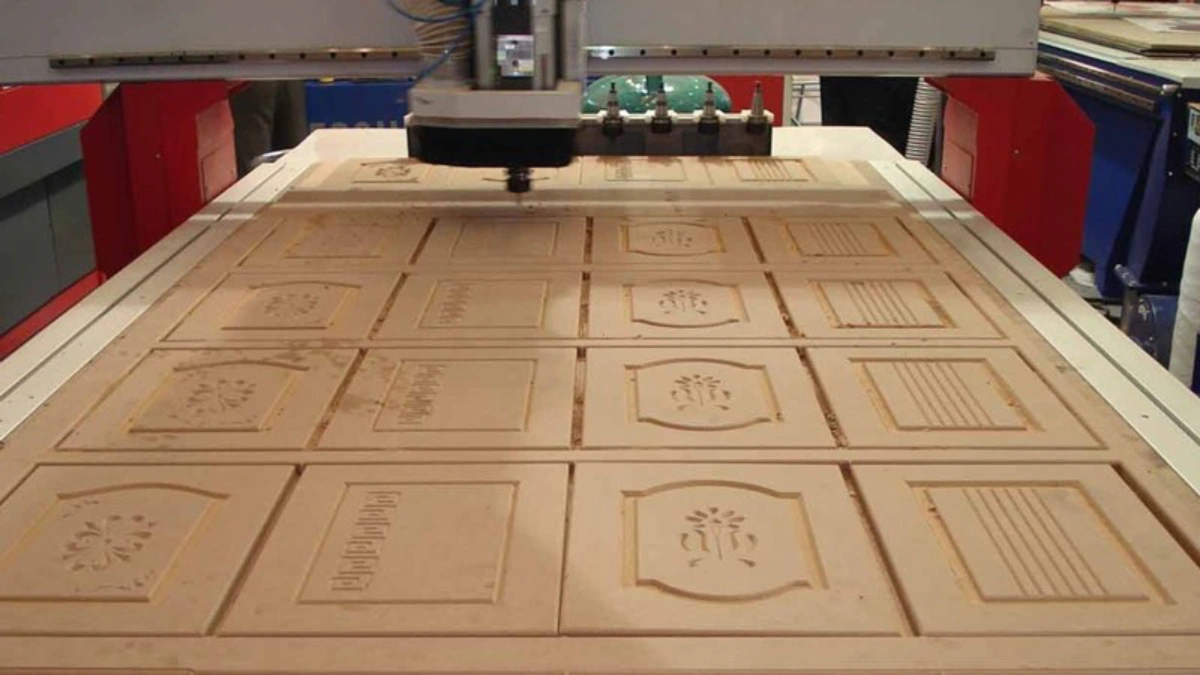 کار دستگاه سی ان سی روی کابینت نئوکلاسیک با مغزی ام دی اف