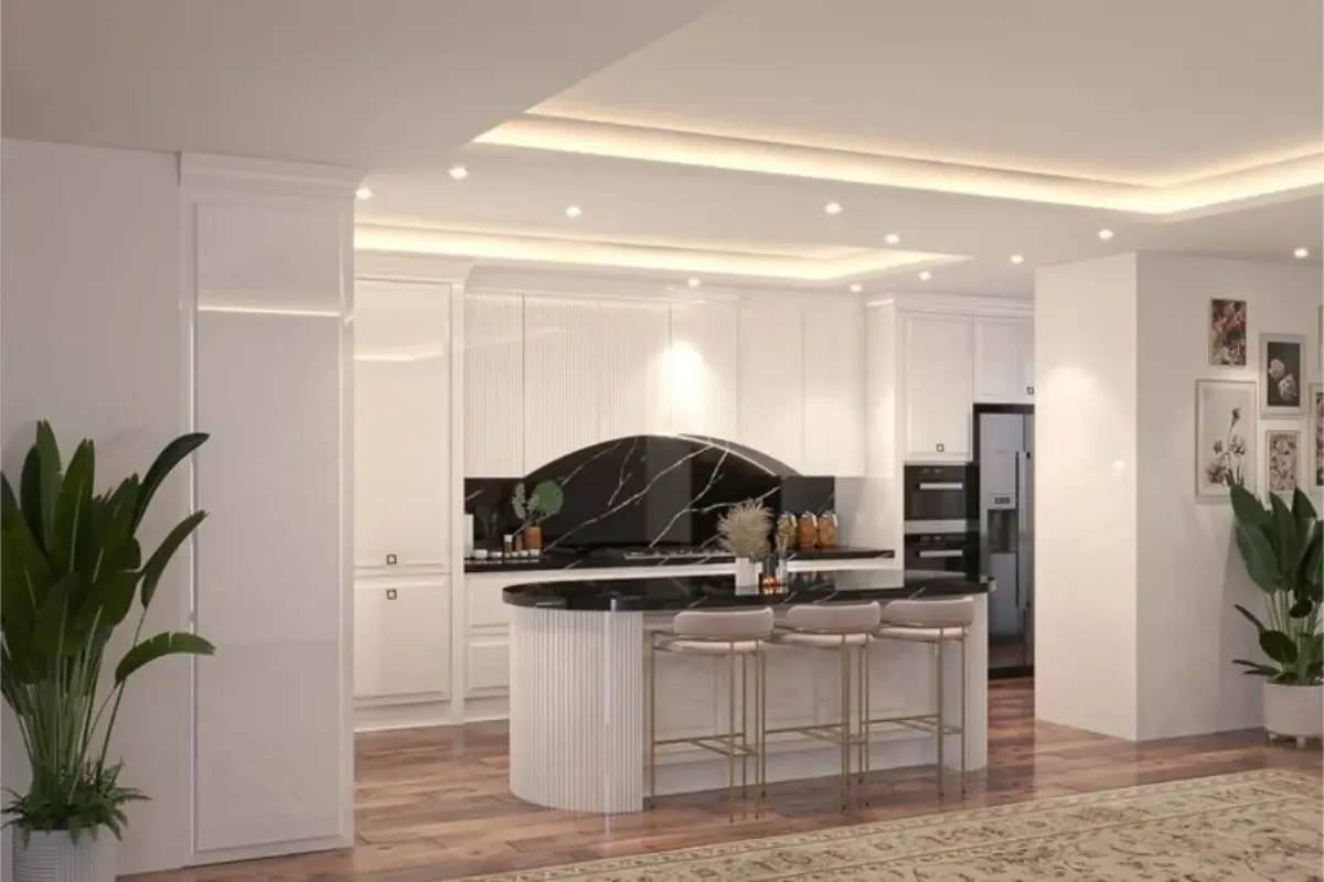 کابینت نئوکلاسیک سفید پولیشی