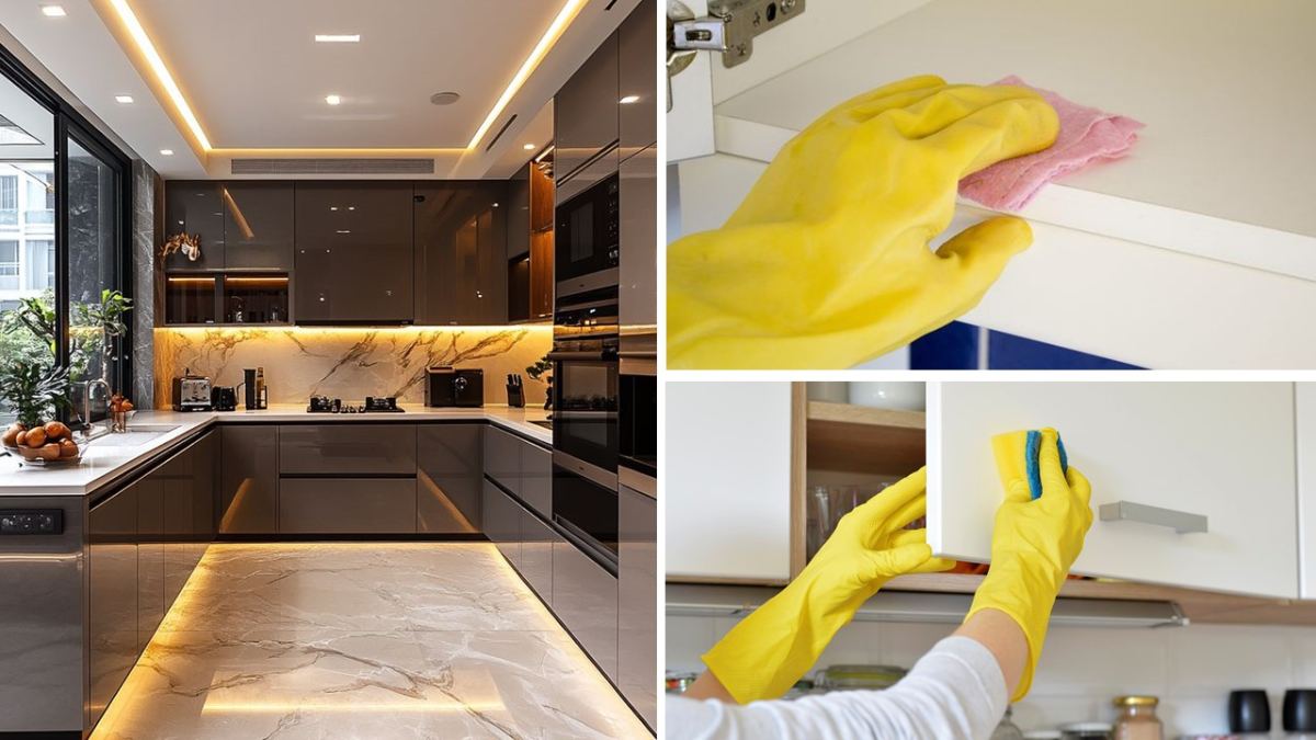 تصویر شاخص تمیز کردن کابینت های گلاس مات و براق