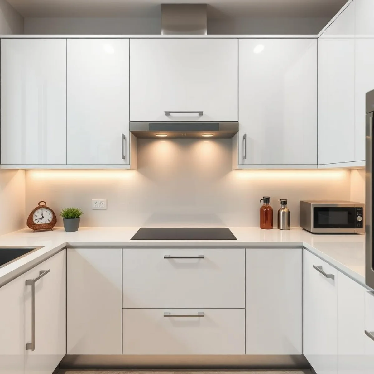 کابینت هایگلاس سفید مات