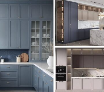 تصویر شاخص 3 درب کابینت نئوکلاسیک با طرح و رنگ متفاوت