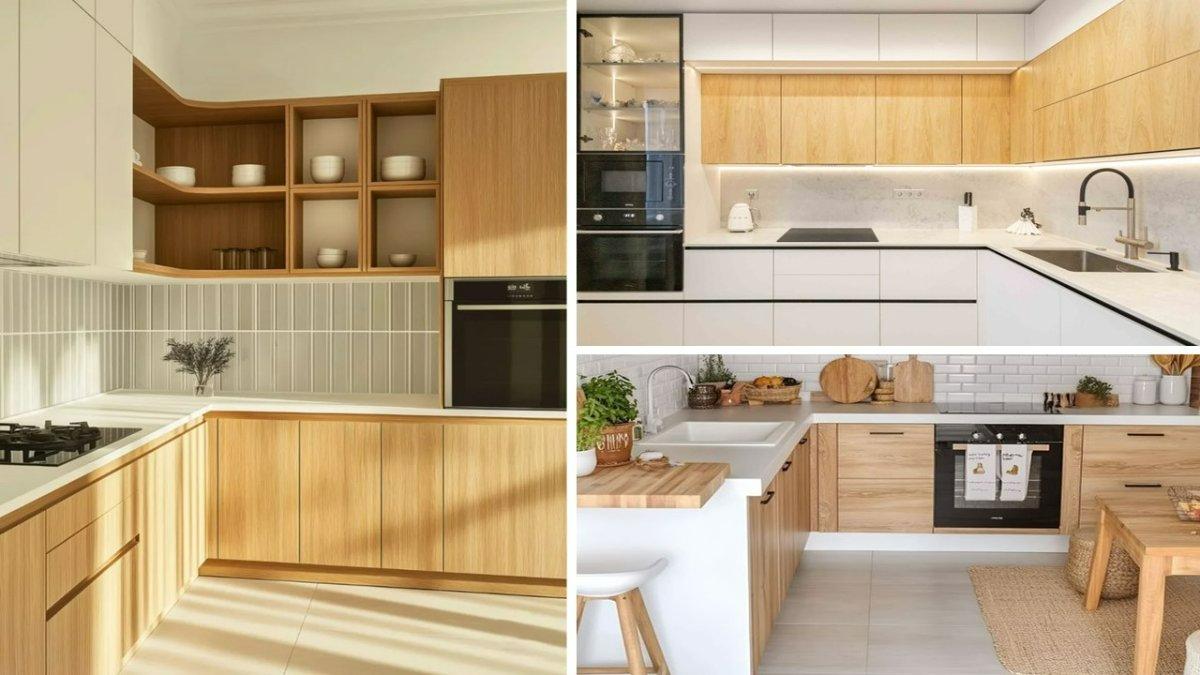 تصویر شاخص سه تا از کابینت ام دی اف عسلی