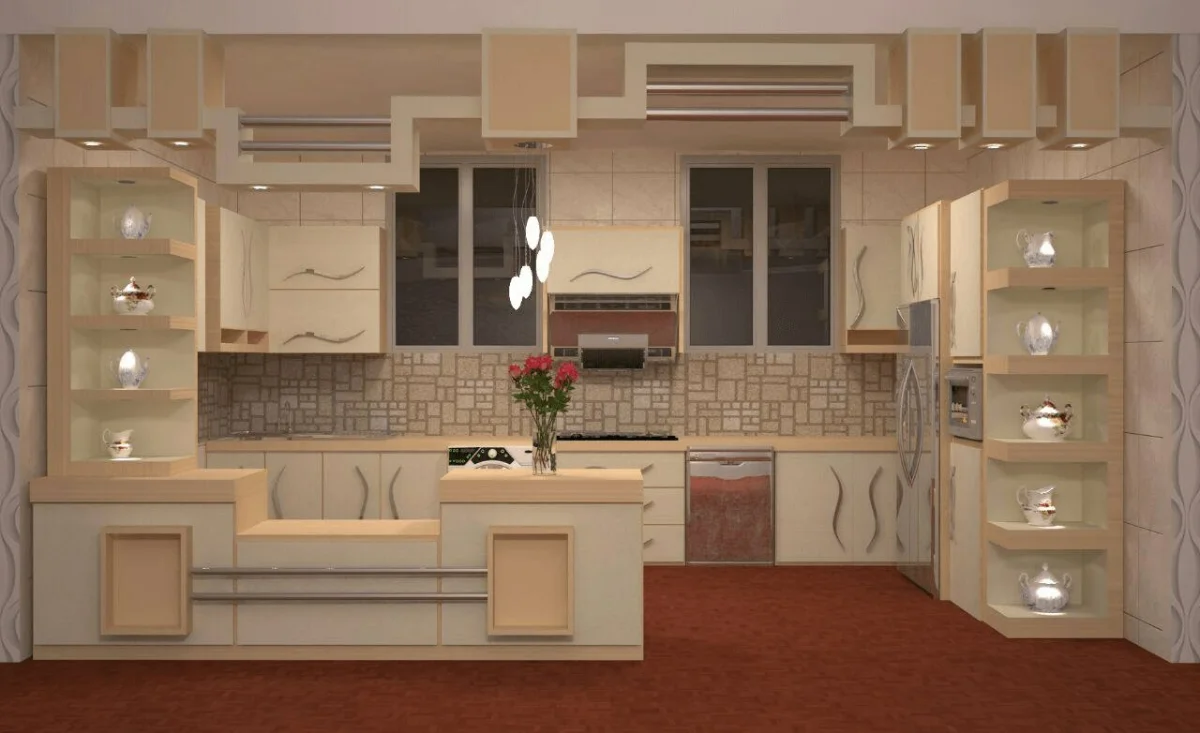 کابینت ام دی اف کرم سفید