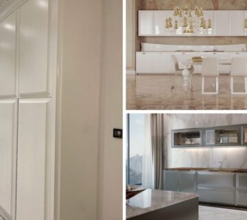 تصویر شاخص 3 کابینت پولیشی سفید و طوسی