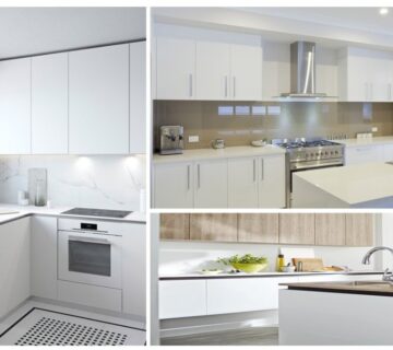 کابینت‌های سفید ام دی اف در طرح‌های متفاوت