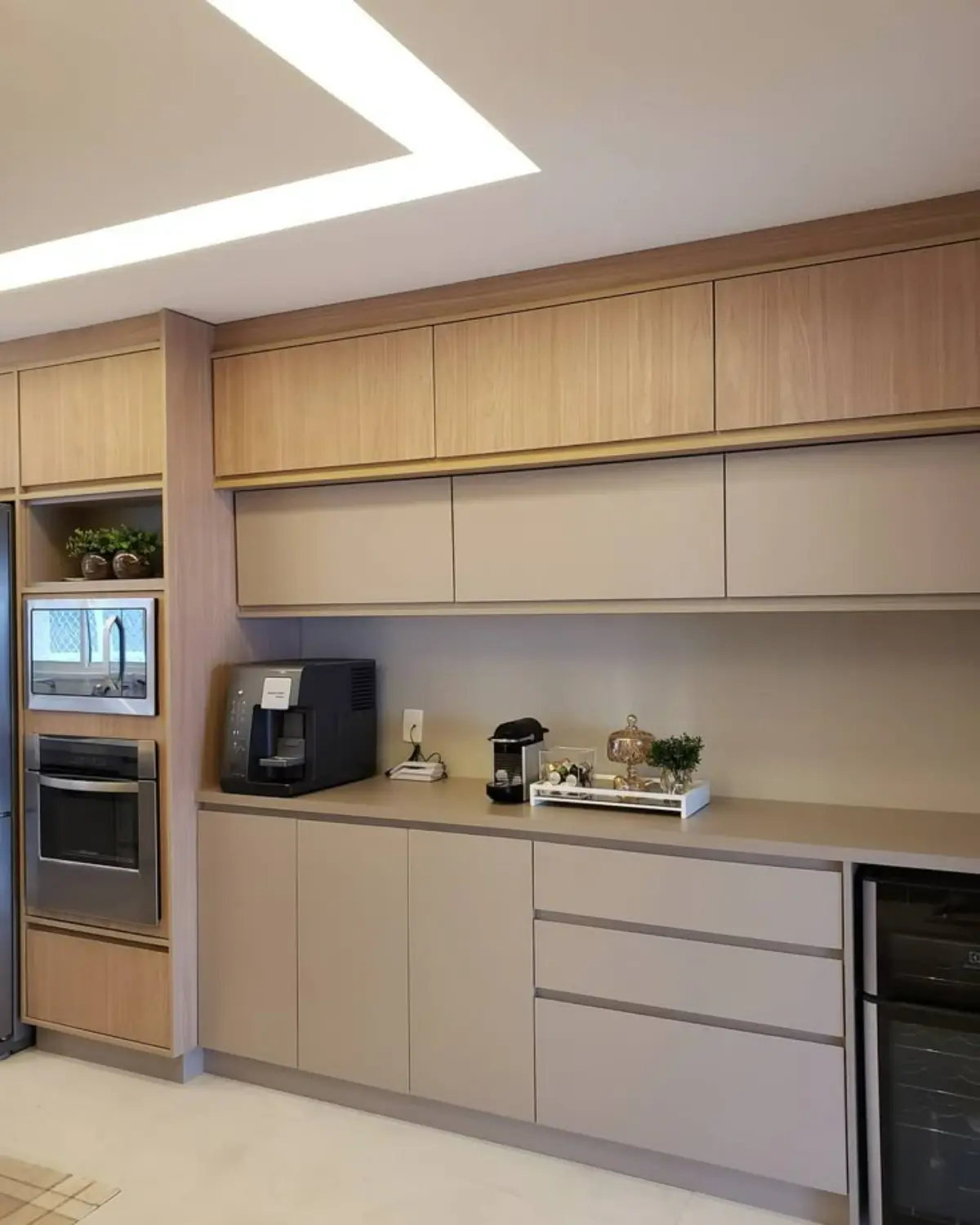 کابینت ام دی اف طوسی قهوه‌ای مدرن