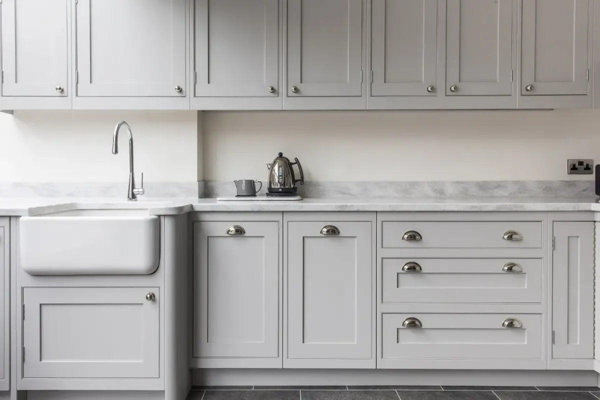 دستگیره استیل کابینت پلی اورتان سفید
