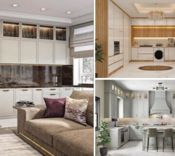 کابینت ام دی اف مدرن سفید چوبی، کابینت نئوکلاسیک سفید و کابینت نئوکلاسیک طوسی