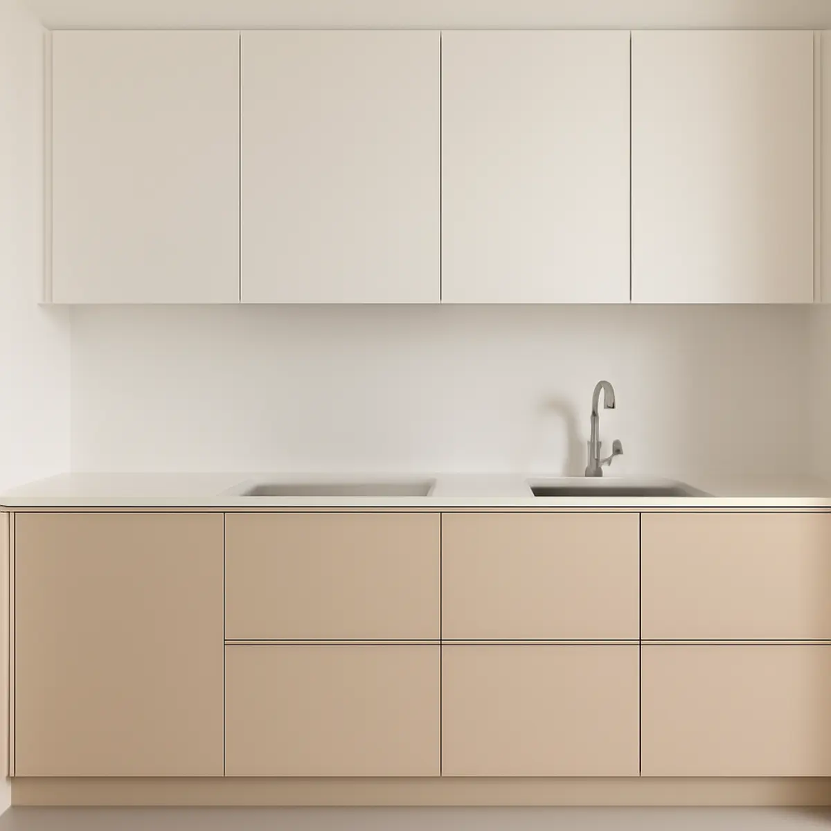 کابینت سفید کرم مدرن