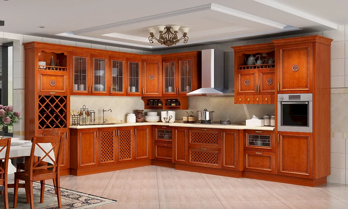 کابینت کلاسیک چوبی قهوه‌ای