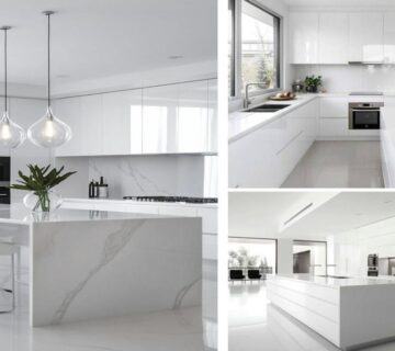 تصویر شاخص سه مدل کابینت هایگلاس سفید مدرن