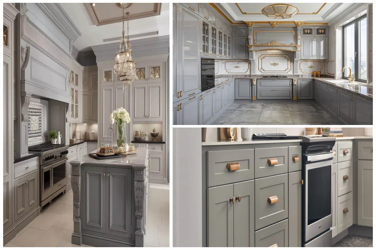 کابینت کلاسیک طوسی